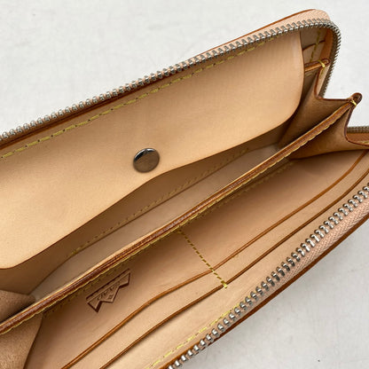 【中古品】【メンズ/レディース】 SAAD サード LEATHER ROUND FASTENER LONG WALLET レザー ラウンドファスナー ロングウォレット 長財布 200-260820-as-12-izu カラー：ピンクベージュ 万代Net店