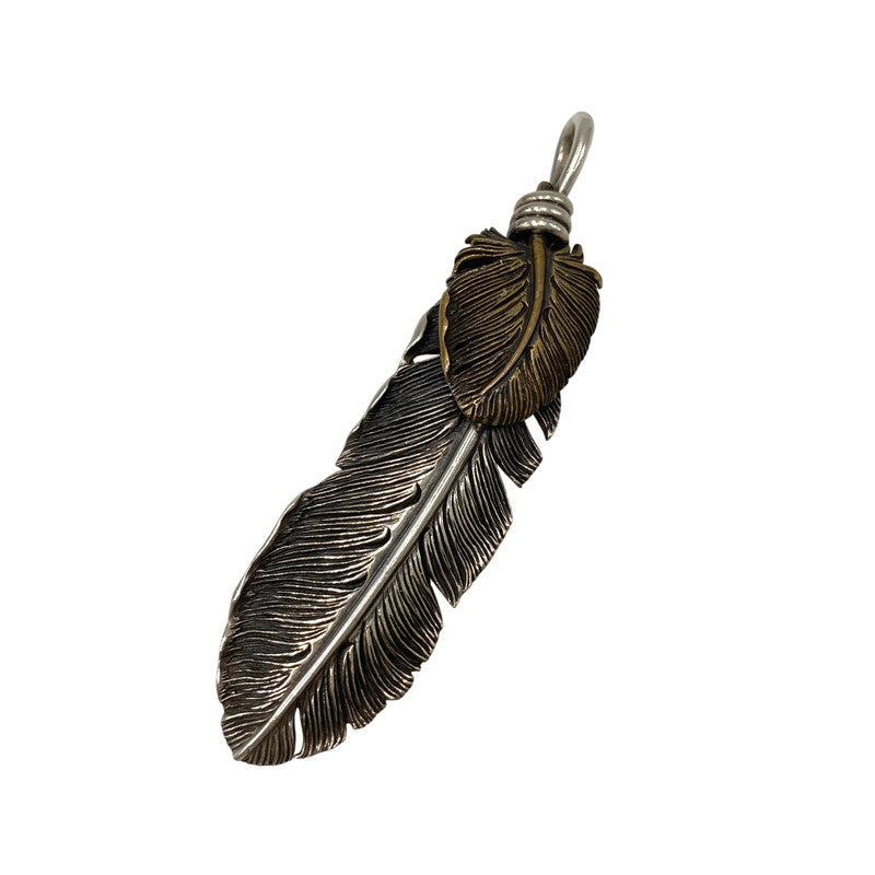 【中古品】【メンズ/レディース】 SAAD サード 925 BRONZE HEART FEATHER PENDANT TOP ブロンズ ハート フェザー ペンダントトップ アクセサリー 191-260820-kh-04-izu カラー：シルバー 万代Net店