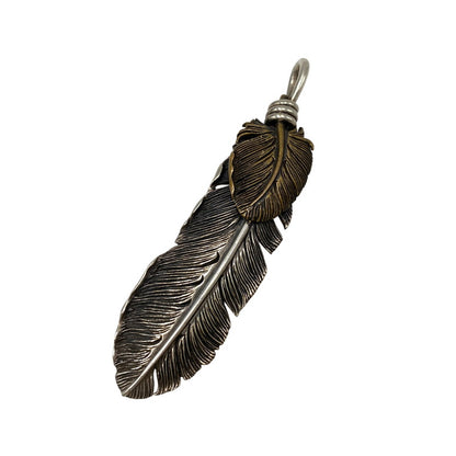 【中古品】【メンズ/レディース】 SAAD サード 925 BRONZE HEART FEATHER PENDANT TOP ブロンズ ハート フェザー ペンダントトップ アクセサリー 191-260820-kh-04-izu カラー：シルバー 万代Net店
