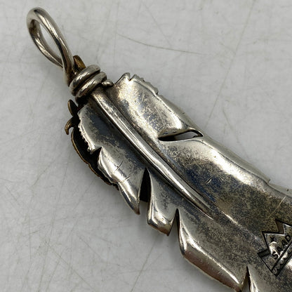 【中古品】【メンズ/レディース】 SAAD サード 925 BRONZE HEART FEATHER PENDANT TOP ブロンズ ハート フェザー ペンダントトップ アクセサリー 191-260820-kh-04-izu カラー：シルバー 万代Net店