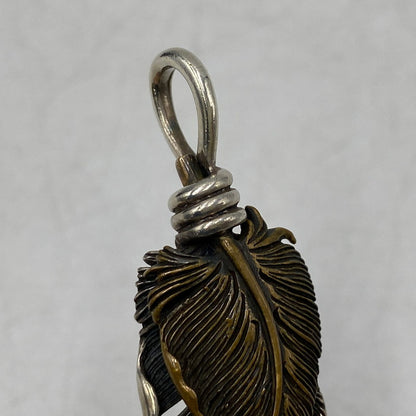 【中古品】【メンズ/レディース】 SAAD サード 925 BRONZE HEART FEATHER PENDANT TOP ブロンズ ハート フェザー ペンダントトップ アクセサリー 191-260820-kh-04-izu カラー：シルバー 万代Net店