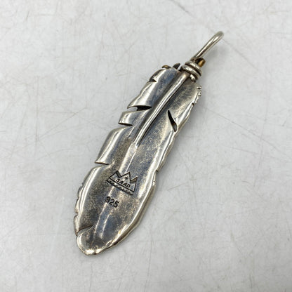 【中古品】【メンズ/レディース】 SAAD サード 925 BRONZE HEART FEATHER PENDANT TOP ブロンズ ハート フェザー ペンダントトップ アクセサリー 191-260820-kh-04-izu カラー：シルバー 万代Net店