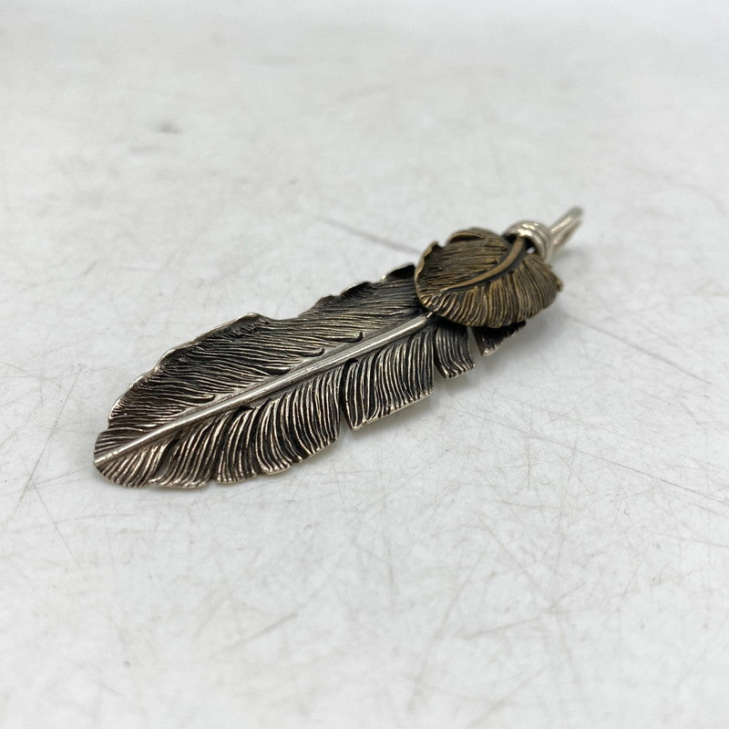 【中古品】【メンズ/レディース】 SAAD サード 925 BRONZE HEART FEATHER PENDANT TOP ブロンズ ハート フェザー ペンダントトップ アクセサリー 191-260820-kh-04-izu カラー：シルバー 万代Net店