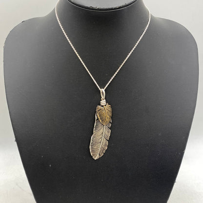 【中古品】【メンズ/レディース】 SAAD サード 925 BRONZE HEART FEATHER PENDANT TOP ブロンズ ハート フェザー ペンダントトップ アクセサリー 191-260820-kh-04-izu カラー：シルバー 万代Net店