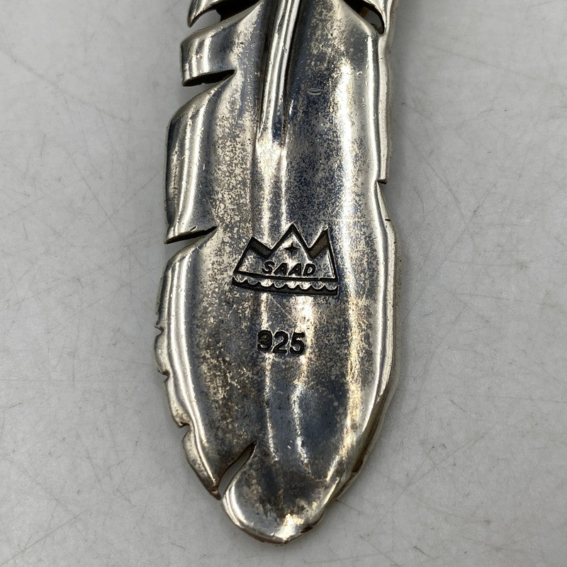 【中古品】【メンズ/レディース】 SAAD サード 925 BRONZE HEART FEATHER PENDANT TOP ブロンズ ハート フェザー ペンダントトップ アクセサリー 191-260820-kh-04-izu カラー：シルバー 万代Net店