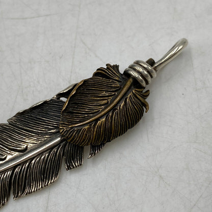 【中古品】【メンズ/レディース】 SAAD サード 925 BRONZE HEART FEATHER PENDANT TOP ブロンズ ハート フェザー ペンダントトップ アクセサリー 191-260820-kh-04-izu カラー：シルバー 万代Net店