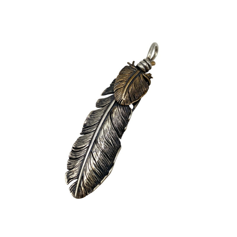 【中古品】【メンズ/レディース】 SAAD サード 925 BRONZE HEART FEATHER PENDANT TOP ブロンズ ハート フェザー ペンダントトップ アクセサリー 191-260820-kh-03-izu カラー：シルバー 万代Net店