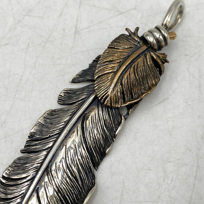 【中古品】【メンズ/レディース】 SAAD サード 925 BRONZE HEART FEATHER PENDANT TOP ブロンズ ハート フェザー ペンダントトップ アクセサリー 191-260820-kh-03-izu カラー：シルバー 万代Net店
