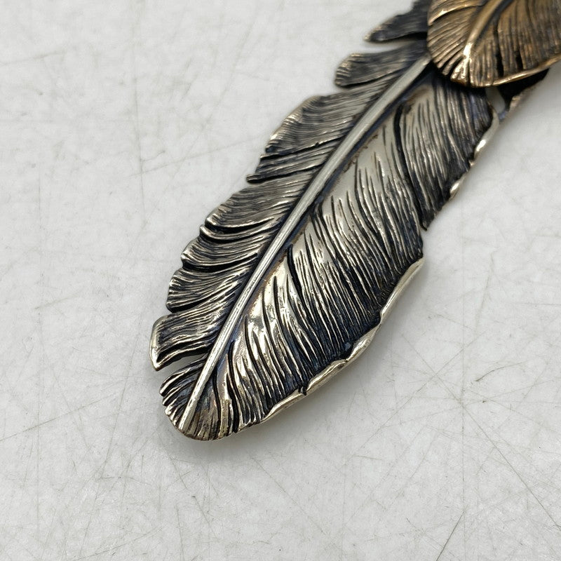 【中古品】【メンズ/レディース】 SAAD サード 925 BRONZE HEART FEATHER PENDANT TOP ブロンズ ハート フェザー ペンダントトップ アクセサリー 191-260820-kh-03-izu カラー：シルバー 万代Net店