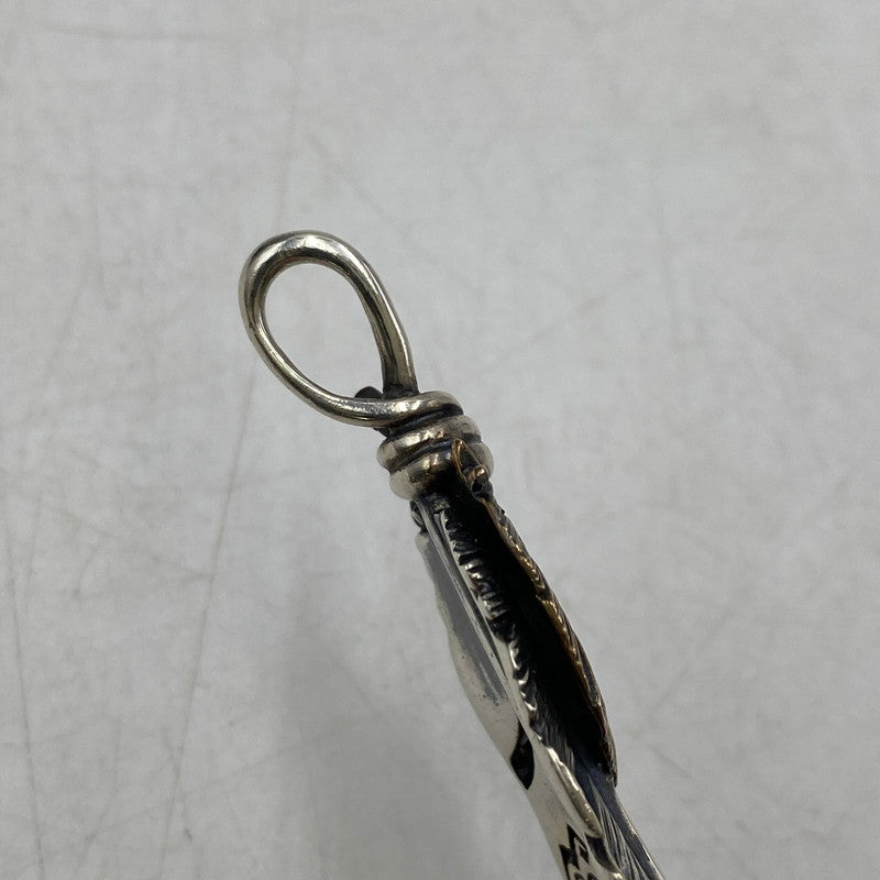【中古品】【メンズ/レディース】 SAAD サード 925 BRONZE HEART FEATHER PENDANT TOP ブロンズ ハート フェザー ペンダントトップ アクセサリー 191-260820-kh-03-izu カラー：シルバー 万代Net店