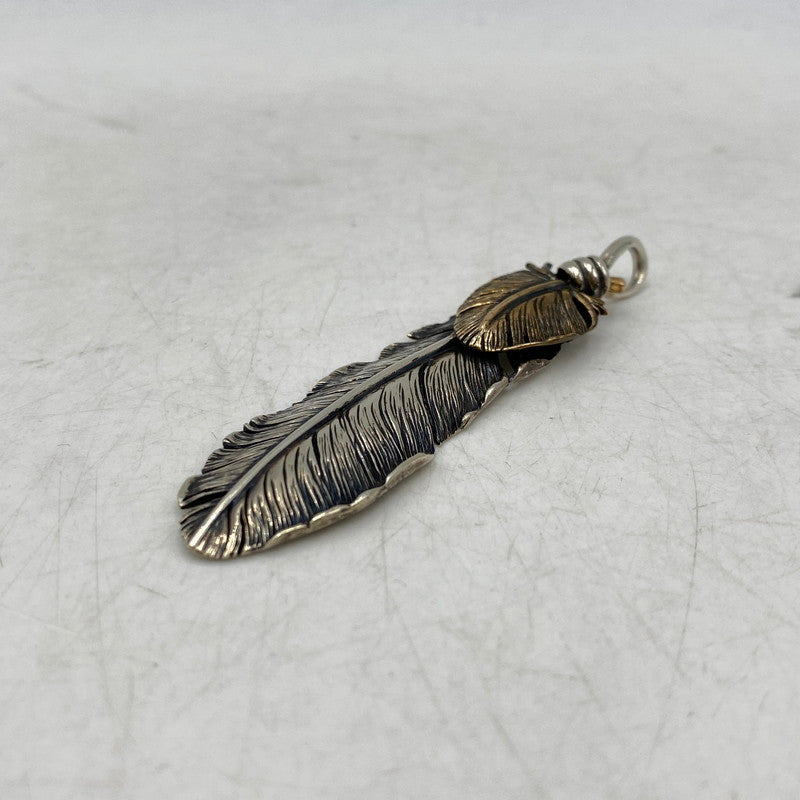 【中古品】【メンズ/レディース】 SAAD サード 925 BRONZE HEART FEATHER PENDANT TOP ブロンズ ハート フェザー ペンダントトップ アクセサリー 191-260820-kh-03-izu カラー：シルバー 万代Net店