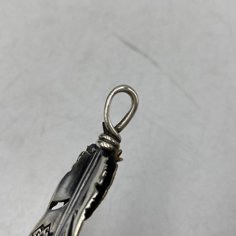 【中古品】【メンズ/レディース】 SAAD サード 925 BRONZE HEART FEATHER PENDANT TOP ブロンズ ハート フェザー ペンダントトップ アクセサリー 191-260820-kh-03-izu カラー：シルバー 万代Net店