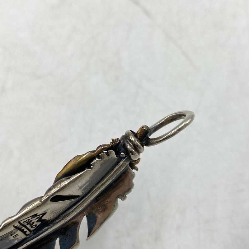 【中古品】【メンズ/レディース】 SAAD サード 925 BRONZE HEART FEATHER PENDANT TOP ブロンズ ハート フェザー ペンダントトップ アクセサリー 191-260820-kh-03-izu カラー：シルバー 万代Net店