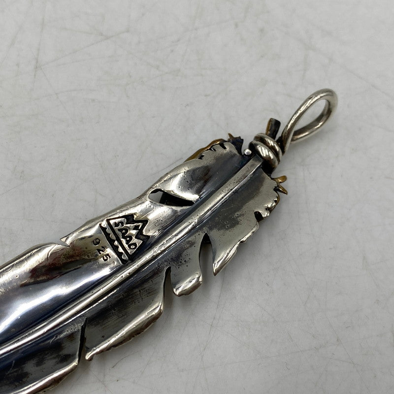 【中古品】【メンズ/レディース】 SAAD サード 925 BRONZE HEART FEATHER PENDANT TOP ブロンズ ハート フェザー ペンダントトップ アクセサリー 191-260820-kh-03-izu カラー：シルバー 万代Net店