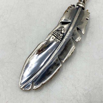 【中古品】【メンズ/レディース】 SAAD サード 925 BRONZE HEART FEATHER PENDANT TOP ブロンズ ハート フェザー ペンダントトップ アクセサリー 191-260820-kh-03-izu カラー：シルバー 万代Net店