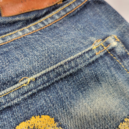 【中古品】【メンズ】 EVISU エヴィス NO.2 KAMOME PAINT DENIM PANTS LOT.2000 カモメペイント デニムパンツ ジーンズ 156-260822-as-04-izu サイズ：34×35 カラー：インディゴ 万代Net店