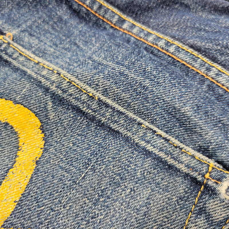 【中古品】【メンズ】 EVISU エヴィス NO.2 KAMOME PAINT DENIM PANTS LOT.2000 カモメペイント デニムパンツ ジーンズ 156-260822-as-04-izu サイズ：34×35 カラー：インディゴ 万代Net店
