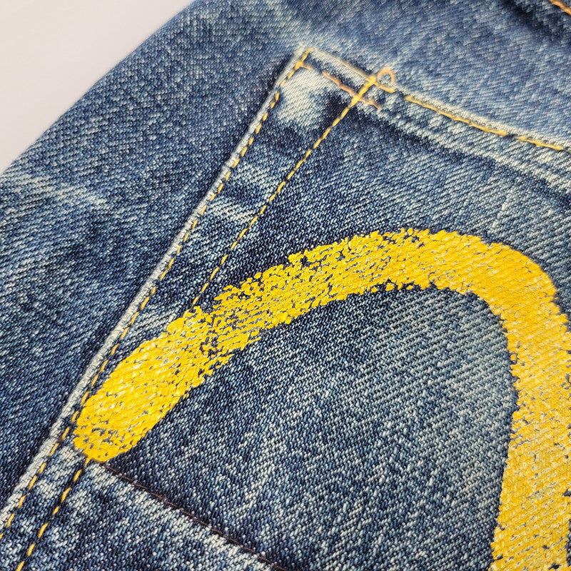 【中古品】【メンズ】 EVISU エヴィス NO.2 KAMOME PAINT DENIM PANTS LOT.2000 カモメペイント デニムパンツ ジーンズ 156-260822-as-04-izu サイズ：34×35 カラー：インディゴ 万代Net店