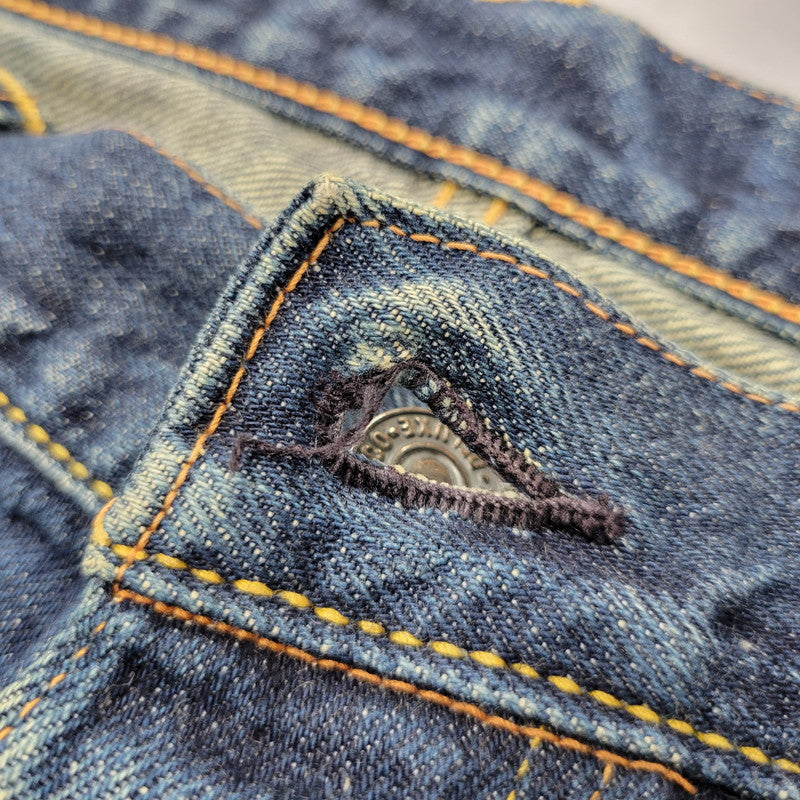【中古品】【メンズ】 EVISU エヴィス NO.2 KAMOME PAINT DENIM PANTS LOT.2000 カモメペイント デニムパンツ ジーンズ 156-260822-as-04-izu サイズ：34×35 カラー：インディゴ 万代Net店