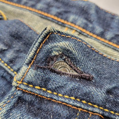 【中古品】【メンズ】 EVISU エヴィス NO.2 KAMOME PAINT DENIM PANTS LOT.2000 カモメペイント デニムパンツ ジーンズ 156-260822-as-04-izu サイズ：34×35 カラー：インディゴ 万代Net店