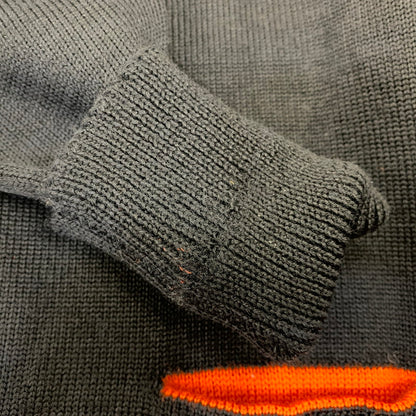 【中古品】【メンズ】 VINTAGE 50S LETTERED CARDIGAN レタード カーディガン トップス 長袖 146-260819-cs-02-izu サイズ：不明 カラー：ブラック×オレンジ 万代Net店