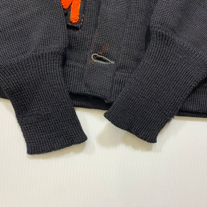 【中古品】【メンズ】 VINTAGE 50S LETTERED CARDIGAN レタード カーディガン トップス 長袖 146-260819-cs-02-izu サイズ：不明 カラー：ブラック×オレンジ 万代Net店