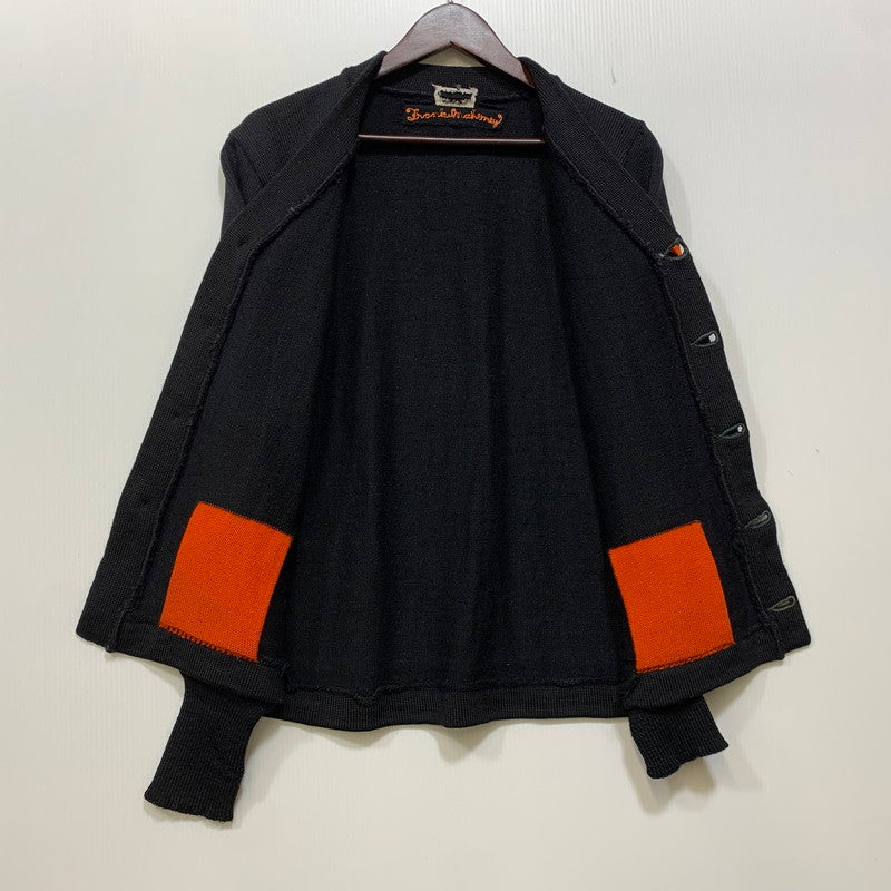 【中古品】【メンズ】 VINTAGE 50S LETTERED CARDIGAN レタード カーディガン トップス 長袖 146-260819-cs-02-izu サイズ：不明 カラー：ブラック×オレンジ 万代Net店