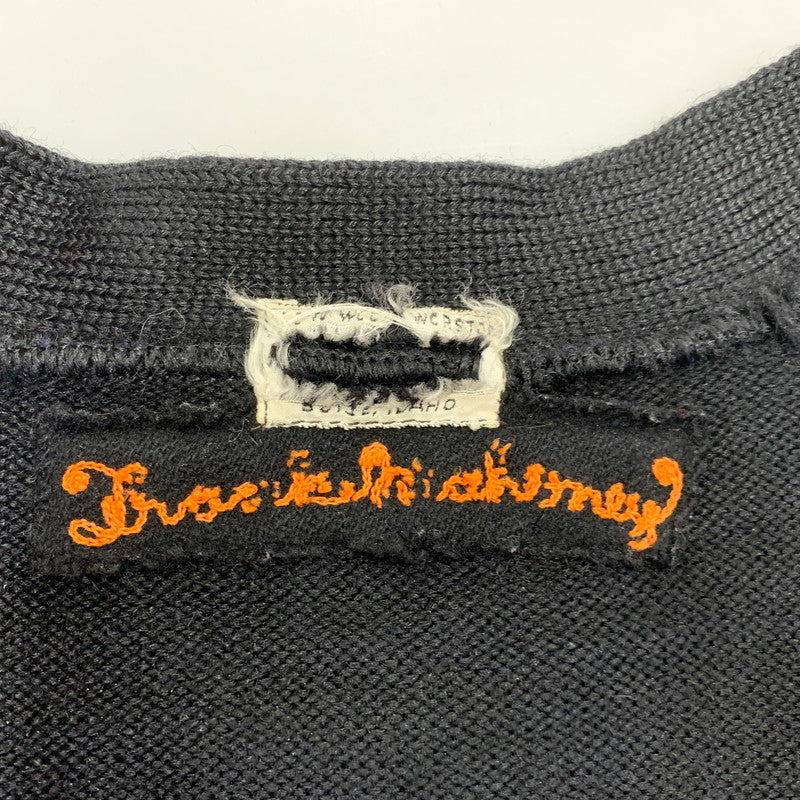 【中古品】【メンズ】 VINTAGE 50S LETTERED CARDIGAN レタード カーディガン トップス 長袖 146-260819-cs-02-izu サイズ：不明 カラー：ブラック×オレンジ 万代Net店