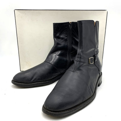 【現状渡し品】【メンズ】 N.HOOLYWOOD エヌハリウッド 460 SIDE ZIP LEATHER BOOTS サイド ジップ レザー ブーツ シューズ 靴 164-260819-cs-07-izu サイズ：M カラー：ブラック 万代Net店