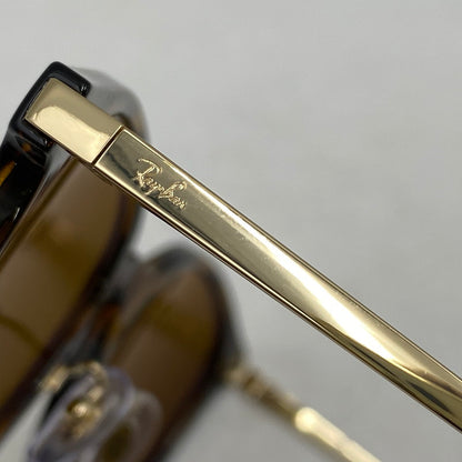 【中古品】【メンズ/レディース】 Ray-Ban レイバン SUNGLASSES RB4334D サングラス 203-260820-as-18-izu サイズ：55□19-145 カラー：ブラウン×ゴールド 万代Net店