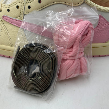 【中古美品】【メンズ】 NIKE ナイキ×TRAVIS SCOTT トラヴィス スコット IQ7604-100 AIR JORDAN 1 RETRO LOW OG エア ジョーダン ワン レトロ ロー オリジナル スニーカー シューズ 靴 160-260819-cs-09-izu サイズ：27.0cm カラー：MUSLIN/SHY PINK-SAIL 万代Net店