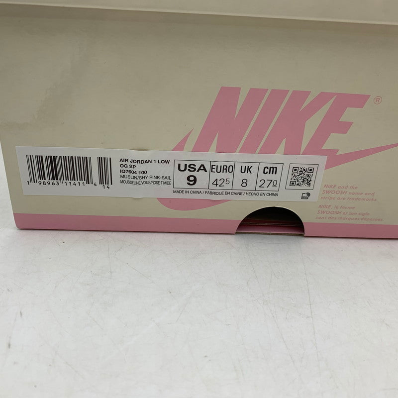 【中古美品】【メンズ】 NIKE ナイキ×TRAVIS SCOTT トラヴィス スコット IQ7604-100 AIR JORDAN 1 RETRO LOW OG エア ジョーダン ワン レトロ ロー オリジナル スニーカー シューズ 靴 160-260819-cs-09-izu サイズ：27.0cm カラー：MUSLIN/SHY PINK-SAIL 万代Net店