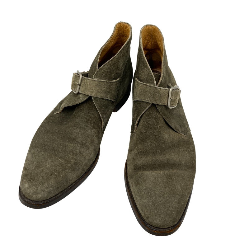 【現状渡し品】【メンズ】 BUDAPESTER SCHUHE ブダペスターシューズ モンクストラップ スエードチャッカブーツ 靴 164-260820-as-10-izu サイズ：8 1/2 カラー：カーキ 万代Net店