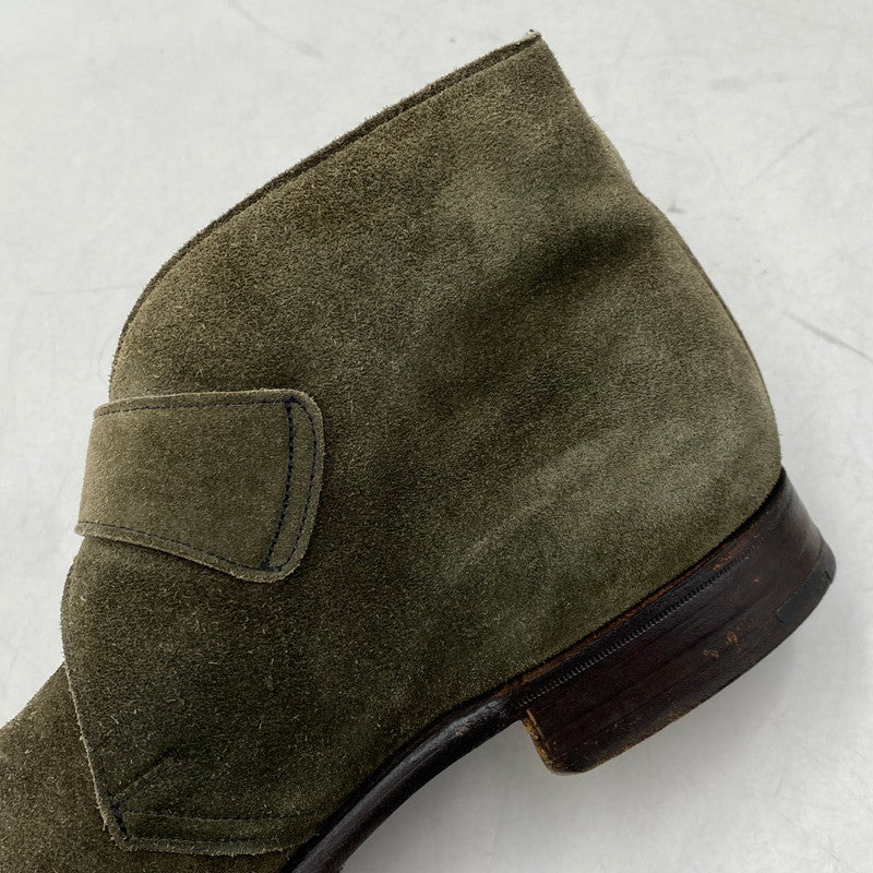 【現状渡し品】【メンズ】 BUDAPESTER SCHUHE ブダペスターシューズ モンクストラップ スエードチャッカブーツ 靴 164-260820-as-10-izu サイズ：8 1/2 カラー：カーキ 万代Net店