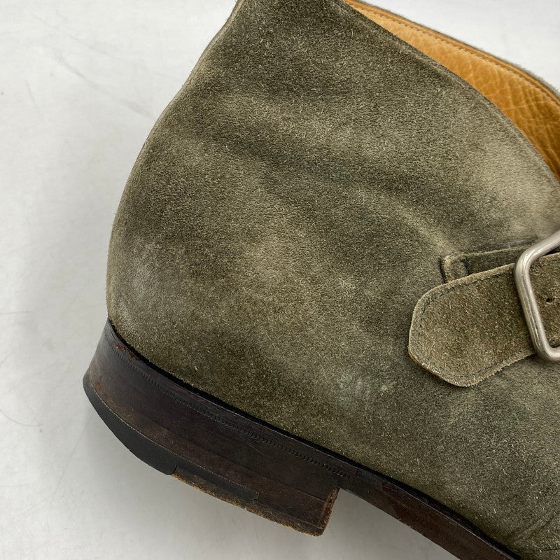 【現状渡し品】【メンズ】 BUDAPESTER SCHUHE ブダペスターシューズ モンクストラップ スエードチャッカブーツ 靴 164-260820-as-10-izu サイズ：8 1/2 カラー：カーキ 万代Net店