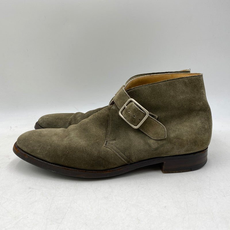 【現状渡し品】【メンズ】 BUDAPESTER SCHUHE ブダペスターシューズ モンクストラップ スエードチャッカブーツ 靴 164-260820-as-10-izu サイズ：8 1/2 カラー：カーキ 万代Net店