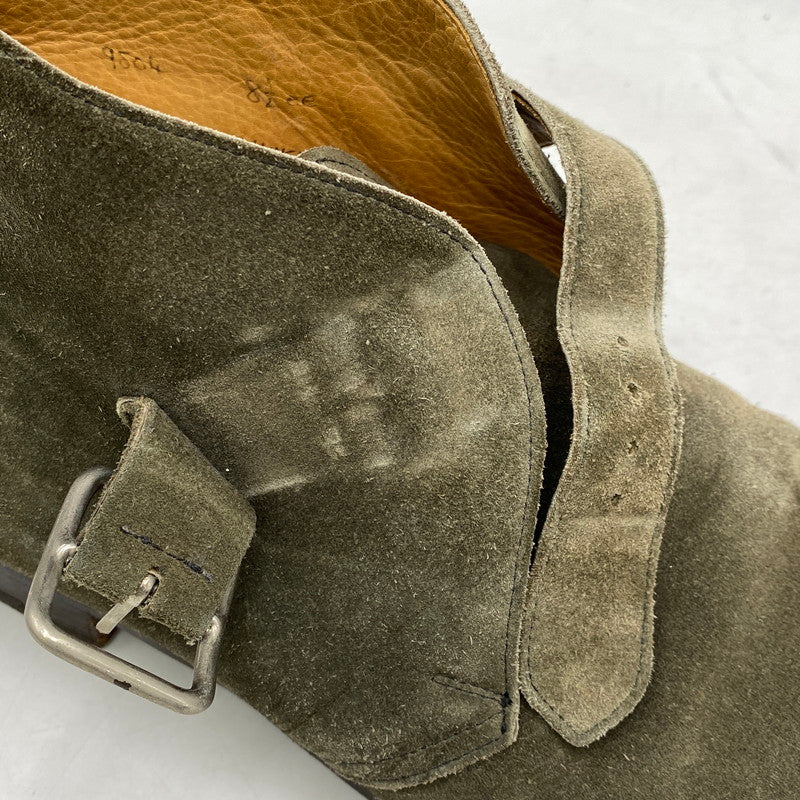 【現状渡し品】【メンズ】 BUDAPESTER SCHUHE ブダペスターシューズ モンクストラップ スエードチャッカブーツ 靴 164-260820-as-10-izu サイズ：8 1/2 カラー：カーキ 万代Net店