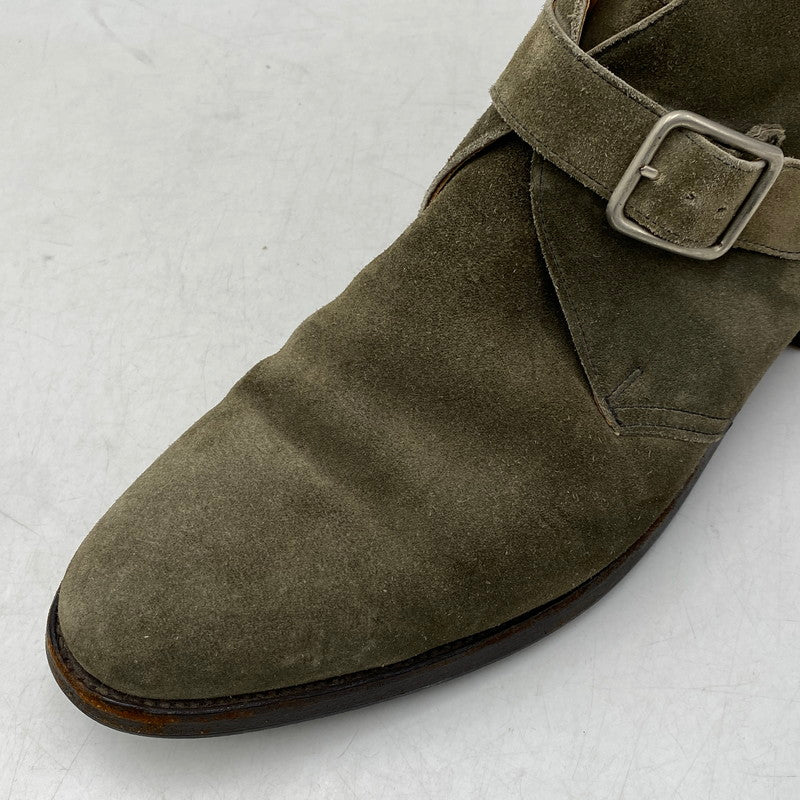 【現状渡し品】【メンズ】 BUDAPESTER SCHUHE ブダペスターシューズ モンクストラップ スエードチャッカブーツ 靴 164-260820-as-10-izu サイズ：8 1/2 カラー：カーキ 万代Net店