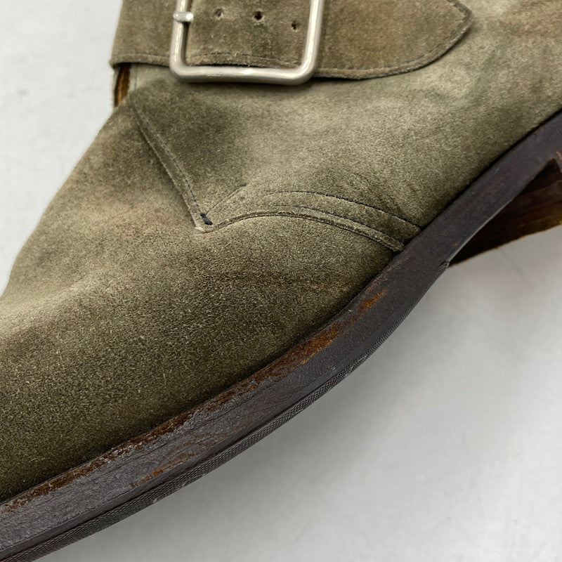 【現状渡し品】【メンズ】 BUDAPESTER SCHUHE ブダペスターシューズ モンクストラップ スエードチャッカブーツ 靴 164-260820-as-10-izu サイズ：8 1/2 カラー：カーキ 万代Net店