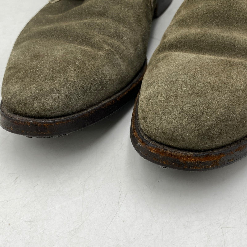 【現状渡し品】【メンズ】 BUDAPESTER SCHUHE ブダペスターシューズ モンクストラップ スエードチャッカブーツ 靴 164-260820-as-10-izu サイズ：8 1/2 カラー：カーキ 万代Net店