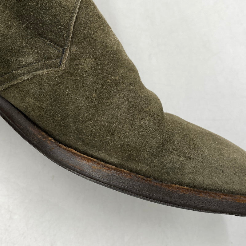 【現状渡し品】【メンズ】 BUDAPESTER SCHUHE ブダペスターシューズ モンクストラップ スエードチャッカブーツ 靴 164-260820-as-10-izu サイズ：8 1/2 カラー：カーキ 万代Net店