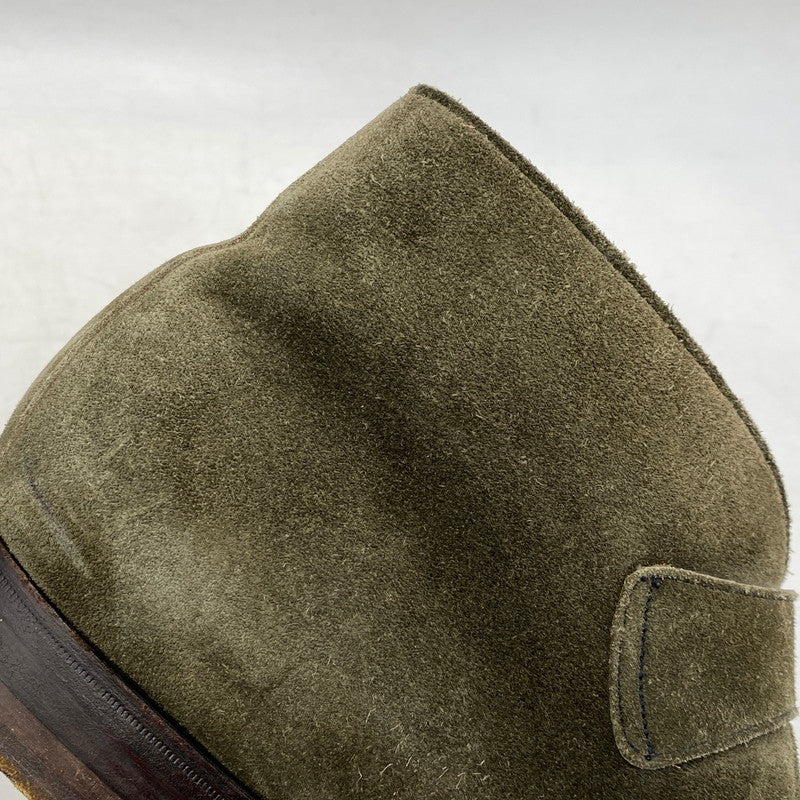 【現状渡し品】【メンズ】 BUDAPESTER SCHUHE ブダペスターシューズ モンクストラップ スエードチャッカブーツ 靴 164-260820-as-10-izu サイズ：8 1/2 カラー：カーキ 万代Net店