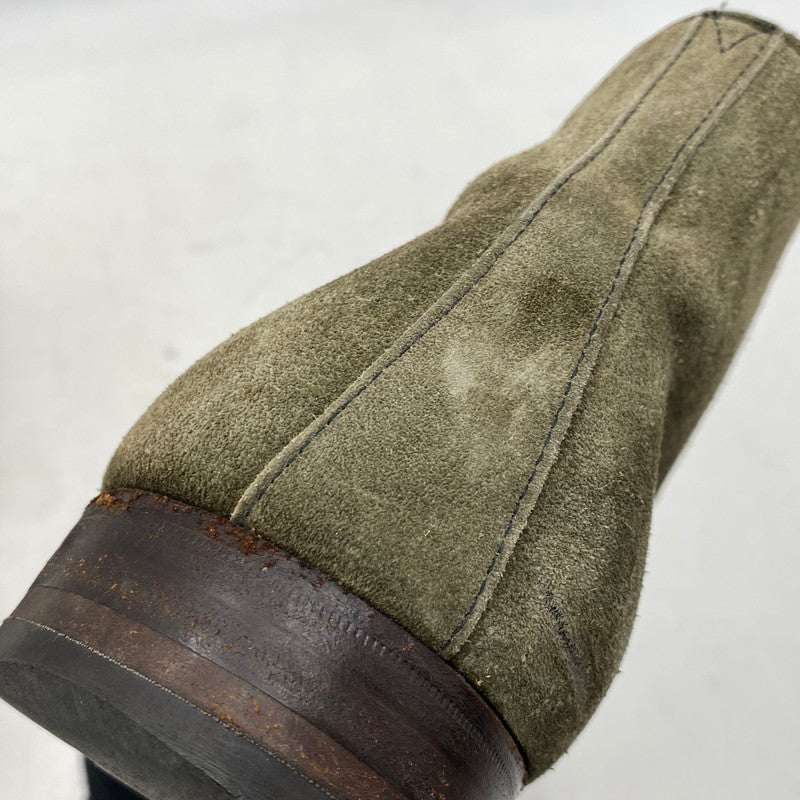 【現状渡し品】【メンズ】 BUDAPESTER SCHUHE ブダペスターシューズ モンクストラップ スエードチャッカブーツ 靴 164-260820-as-10-izu サイズ：8 1/2 カラー：カーキ 万代Net店