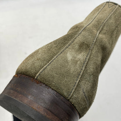 【現状渡し品】【メンズ】 BUDAPESTER SCHUHE ブダペスターシューズ モンクストラップ スエードチャッカブーツ 靴 164-260820-as-10-izu サイズ：8 1/2 カラー：カーキ 万代Net店