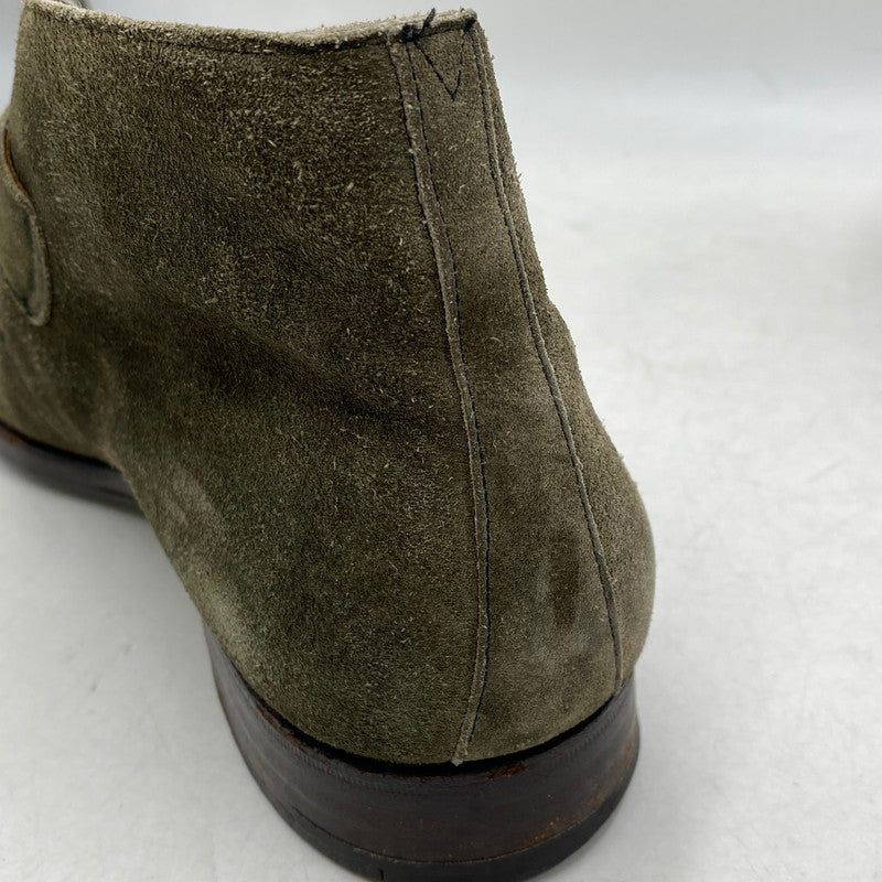 【現状渡し品】【メンズ】 BUDAPESTER SCHUHE ブダペスターシューズ モンクストラップ スエードチャッカブーツ 靴 164-260820-as-10-izu サイズ：8 1/2 カラー：カーキ 万代Net店