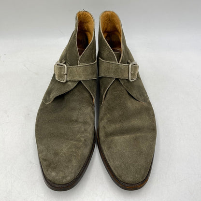 【現状渡し品】【メンズ】 BUDAPESTER SCHUHE ブダペスターシューズ モンクストラップ スエードチャッカブーツ 靴 164-260820-as-10-izu サイズ：8 1/2 カラー：カーキ 万代Net店