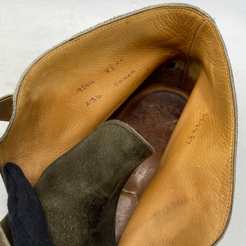 【現状渡し品】【メンズ】 BUDAPESTER SCHUHE ブダペスターシューズ モンクストラップ スエードチャッカブーツ 靴 164-260820-as-10-izu サイズ：8 1/2 カラー：カーキ 万代Net店