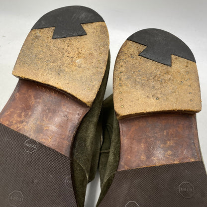 【現状渡し品】【メンズ】 BUDAPESTER SCHUHE ブダペスターシューズ モンクストラップ スエードチャッカブーツ 靴 164-260820-as-10-izu サイズ：8 1/2 カラー：カーキ 万代Net店