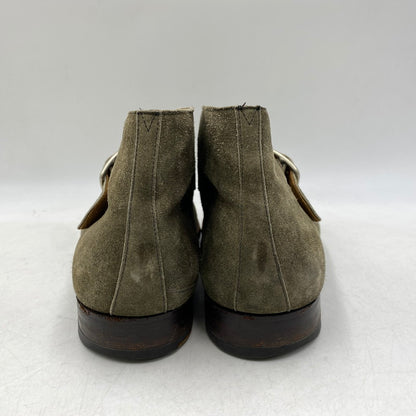 【現状渡し品】【メンズ】 BUDAPESTER SCHUHE ブダペスターシューズ モンクストラップ スエードチャッカブーツ 靴 164-260820-as-10-izu サイズ：8 1/2 カラー：カーキ 万代Net店
