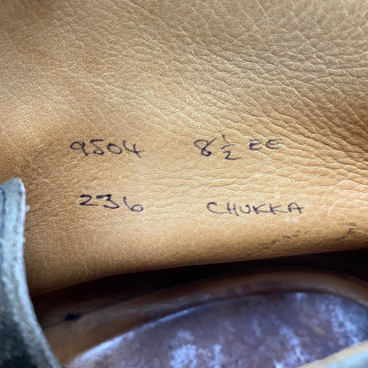 【現状渡し品】【メンズ】 BUDAPESTER SCHUHE ブダペスターシューズ モンクストラップ スエードチャッカブーツ 靴 164-260820-as-10-izu サイズ：8 1/2 カラー：カーキ 万代Net店